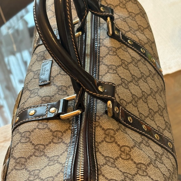 Gucci limited edition Joy Boston Women's Brown and Gold Heart Pattern Bag - Picture 14 of 16